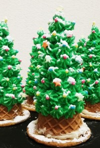 アイスクリームコーンdeクリスマスツリー