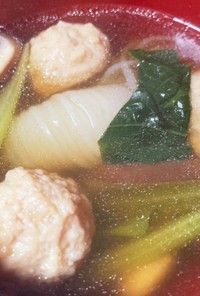 麺つゆで簡単・生姜柚子の団子スープ