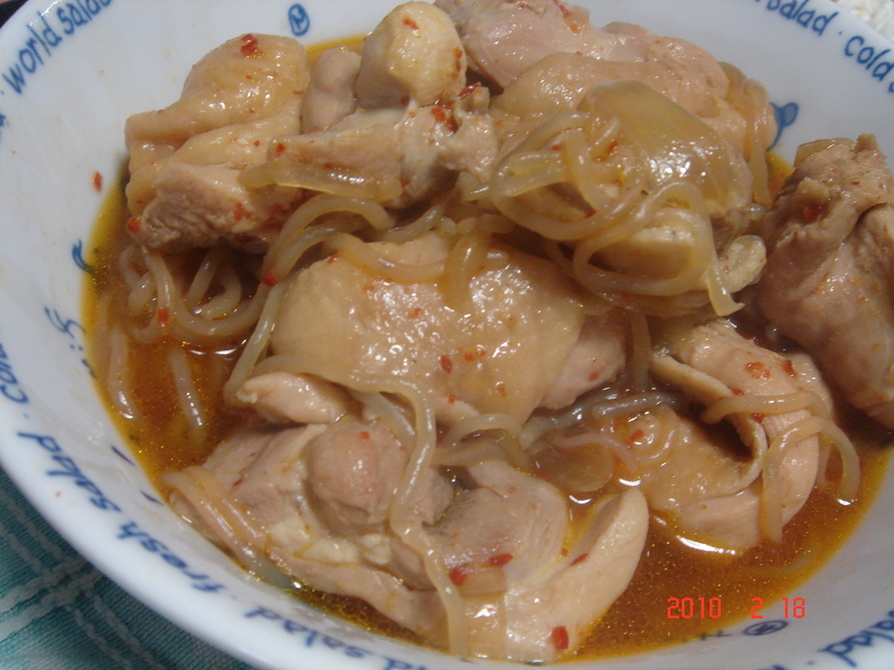 鶏肉の韓国家庭料理の画像