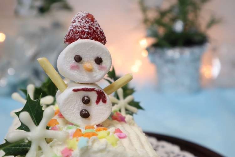 クリスマス 材料4つ マシュマロ雪だるま レシピ 作り方 By Mew Mam クックパッド 簡単おいしいみんなのレシピが377万品