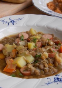 レンズ豆のスープ　linsensuppe