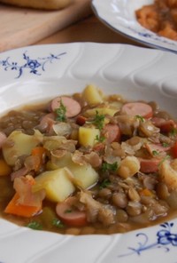 レンズ豆のスープ　linsensuppe