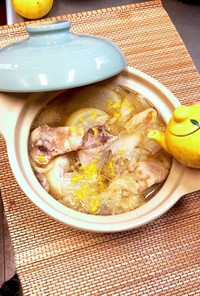 柚子と生姜香る♪塩麹の鶏野菜鍋☆