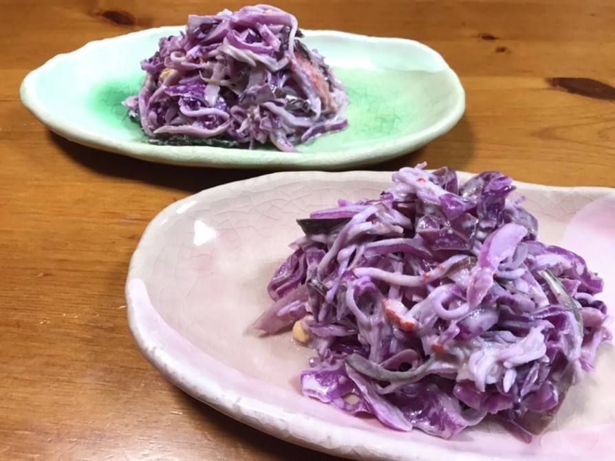 作り置き♡副菜♡簡単♡紫キャベツのサラダの画像