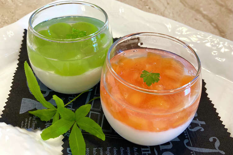 季節のフルーツ２層ゼリー レシピ 作り方 By Blue Moon クックパッド 簡単おいしいみんなのレシピが376万品