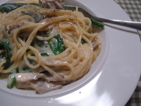 ノンオイル☆豆乳deクリームパスタ