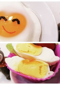レンジde簡単温泉卵　茹で卵