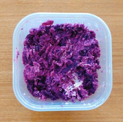 【つくりおき】紫いものマッシュサラダの写真