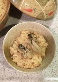 牡蠣飯（牡蠣の炊き込みご飯）めんつゆ