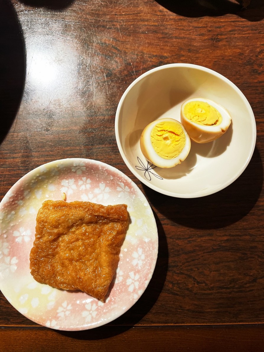 時短調理☆煮卵and稲荷の皮の画像