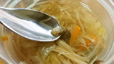 椎茸軸のたっぷりきのこスープの写真