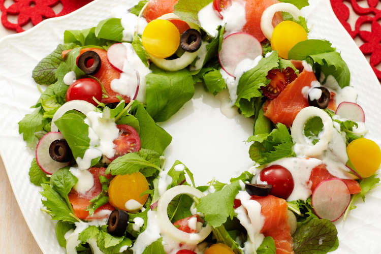 クリスマス リースサラダ レシピ 作り方 By 森永乳業のキッチン クックパッド 簡単おいしいみんなのレシピが376万品