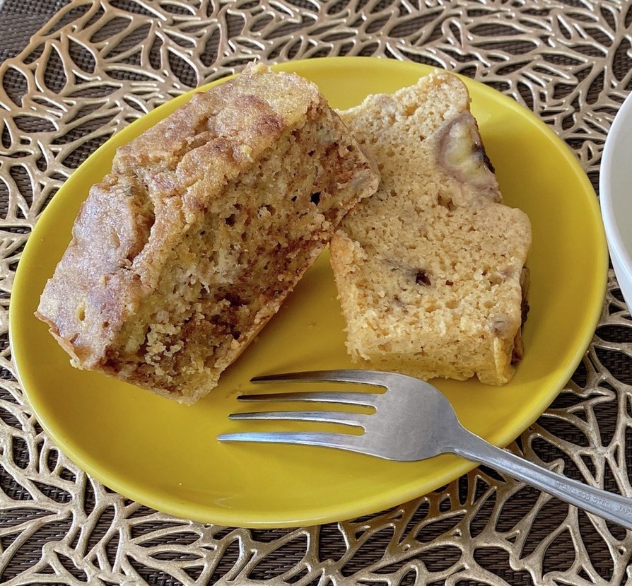 玄米粉で作るきな粉バナナパウンドケーキの画像