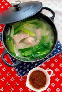 鶏もも肉で韓国風水炊き