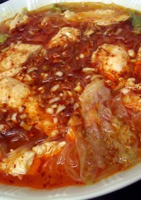 中華　四川風鶏肉春雨スープ　”水煮鶏肉”