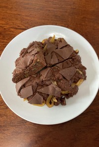 自家製ママレード使用ダブルチョコケーキ