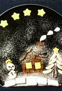 ♡お菓子でクリスマスのアートプレート♡