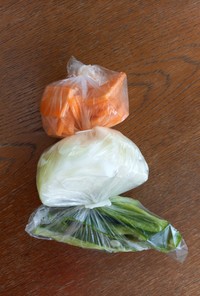 カット野菜の簡易保存