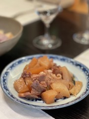 簡単#豚バラ肉と大根の甘辛煮の写真