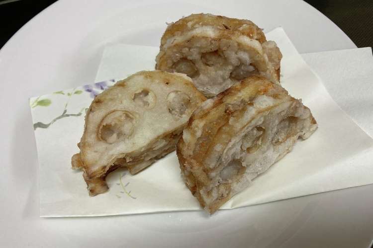 簡単 激うま レンコンのはさみ揚げ レシピ 作り方 By パン教室hoo クックパッド 簡単おいしいみんなのレシピが367万品