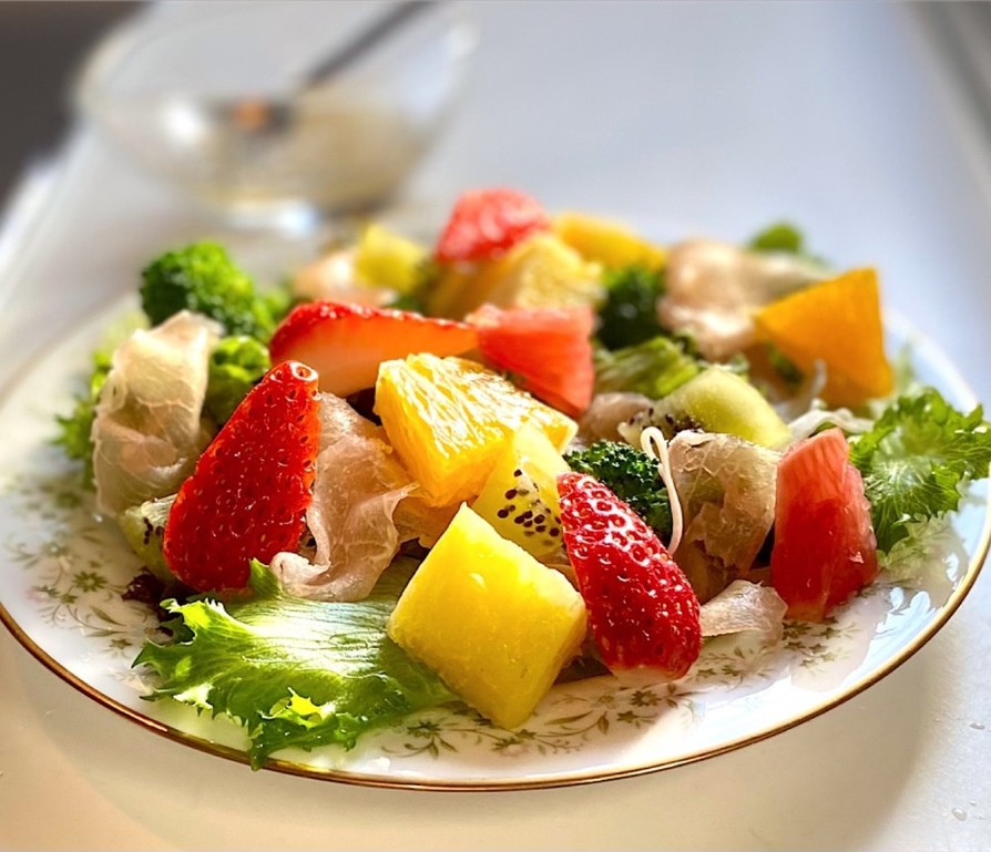 ハニーライムドレッシングのフルーツサラダのレシピ
