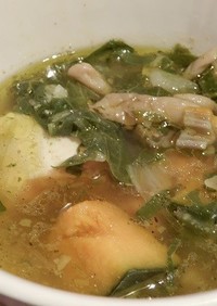 カボチャと白菜と厚揚げのスープ