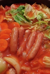 トマト缶で作る甘め濃厚【トマト鍋】