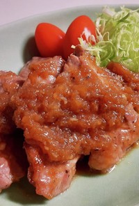 豚肩ロース肉のソテー☆シャリアピンソース