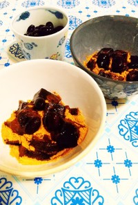 黒豆の煮汁活用☆片栗粉で黒わらび餅