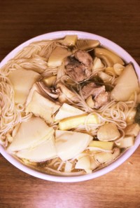 鶏モモと竹の子の温麺