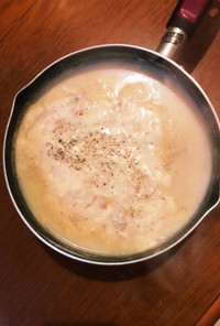 豆乳とキムチと豆腐のスープ
