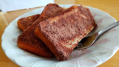 食パンde揚げパン（ココア味）の写真