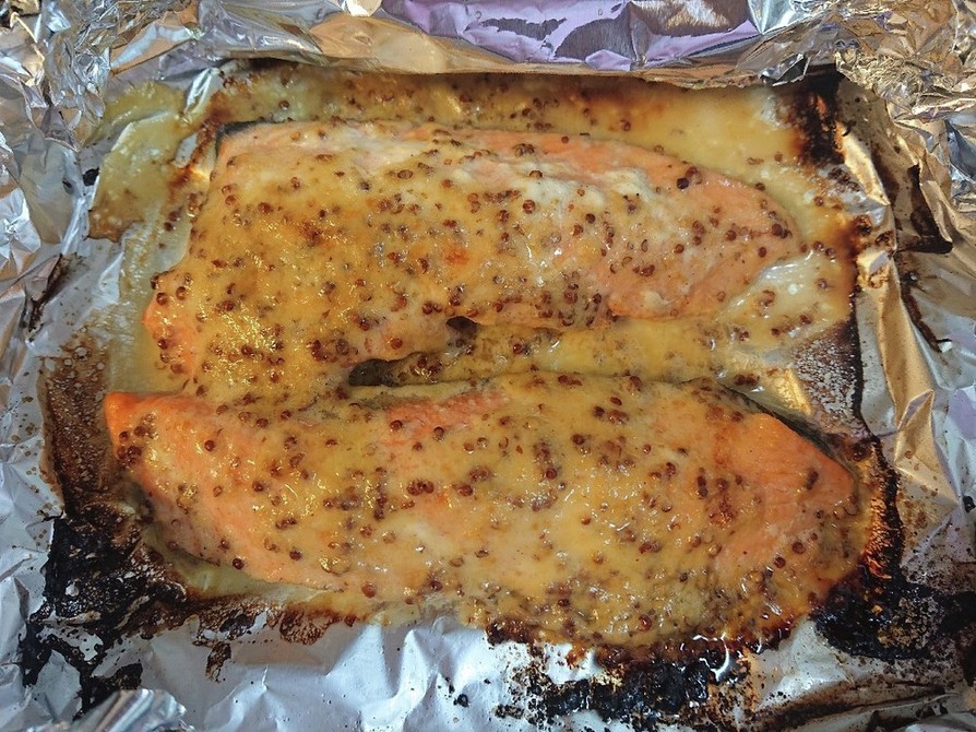 鮭の粒マスタード焼きの画像