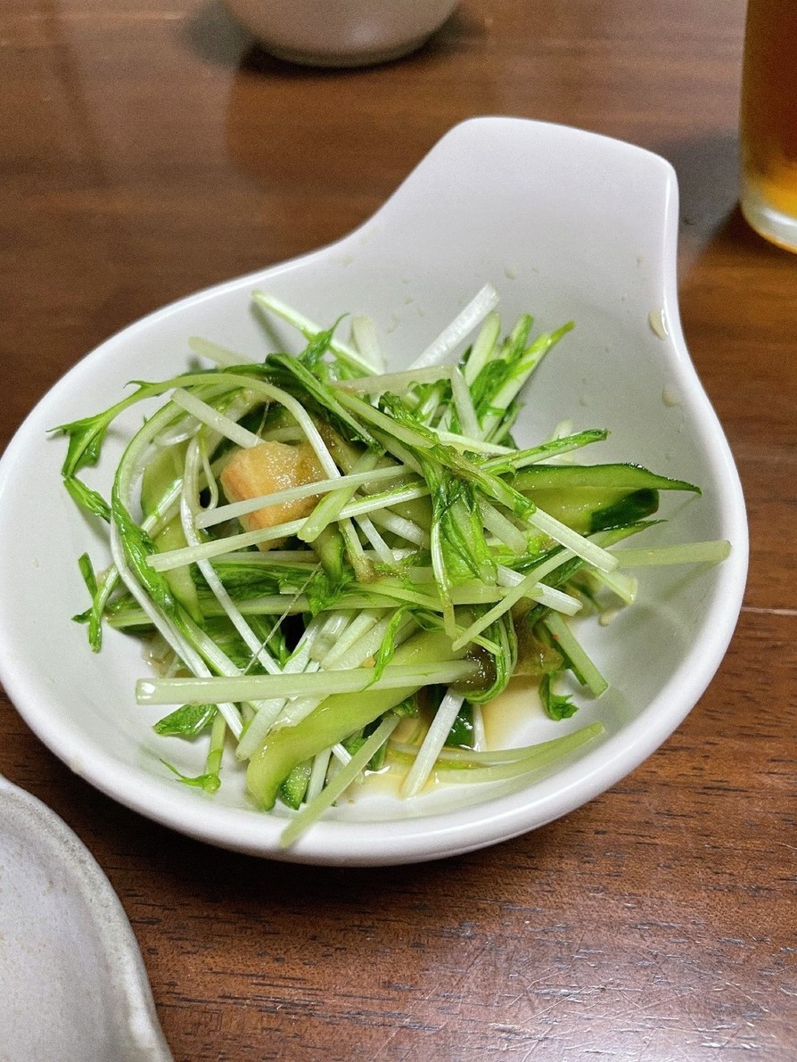 お麩と水菜の和風サラダの画像