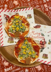 簡単！クリスマス★ミニピザ