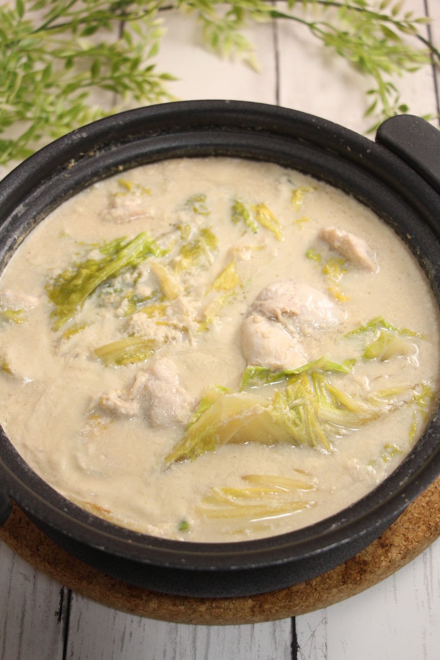 簡単！鶏と白菜の豆乳鍋の画像