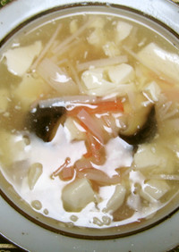 我が家の定番☆豆腐中華スープ
