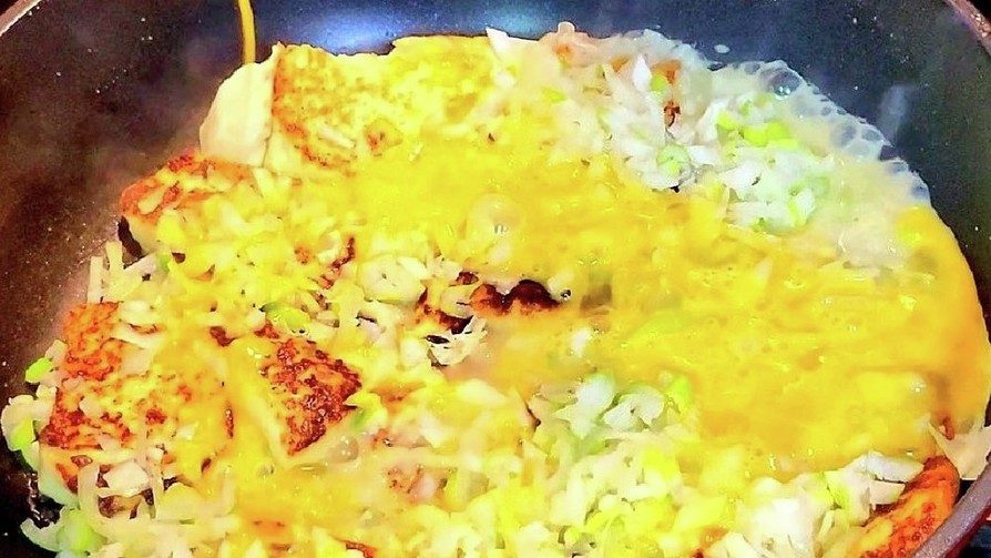 人気簡単おつまみ！豆腐のねぎ味噌黄金焼きの画像