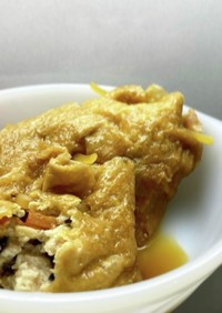 ツワエロージャン風〜ひき肉豆腐の巾着煮