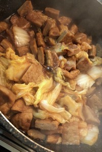 白菜大量消費！白菜と天ぷらの煮物