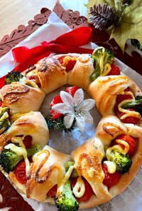 クリスマスリース♡パン