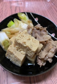 冷凍豆腐で肉豆腐