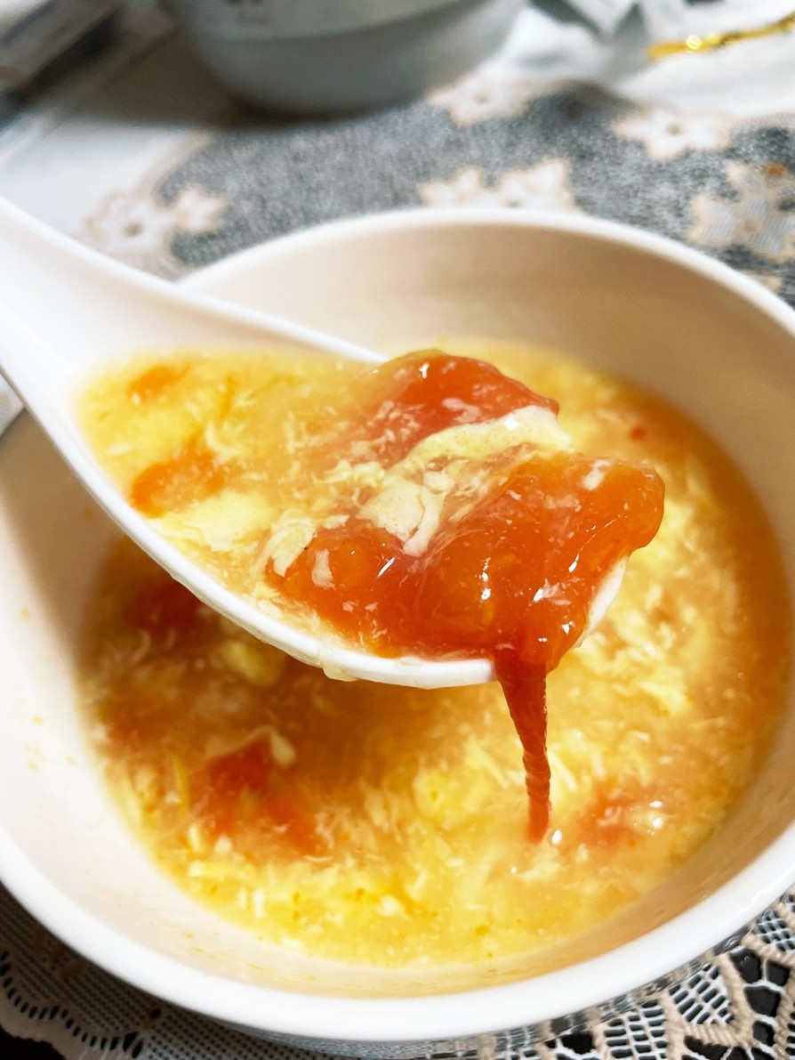 温まる！トマトと卵のとろとろ酸辣湯の画像