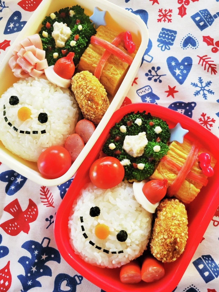 ☆もうすぐクリスマス☆雪だるま弁当☆の画像