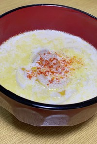 里芋と玉葱とコーンのミルクスープ