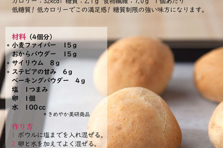 低糖質小麦ファイバーパン レシピ 作り方 By きめやか美研 クックパッド 簡単おいしいみんなのレシピが378万品