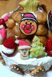 アンパンマンケーキ（クリスマス）