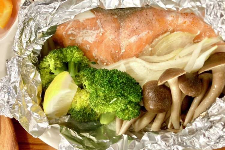 トースターで 鮭と野菜のホイル焼き レシピ 作り方 By 西村秋保 クックパッド 簡単おいしいみんなのレシピが375万品