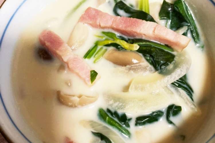 ほうれん草としめじの豆乳スープ レシピ 作り方 By Karikarin クックパッド 簡単おいしいみんなのレシピが371万品