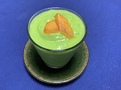 柿と青梗菜のグリーンスムージーの写真
